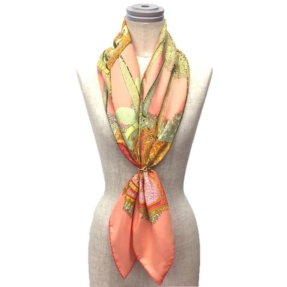 HERMES Orange Scarf - Picture 2 of 3